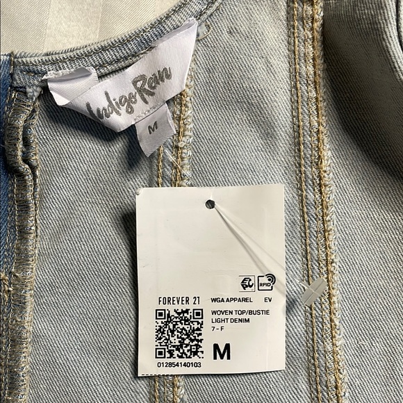 Indigo Rein Blue Cropped Denim Tank Top - Picture 7 of 9